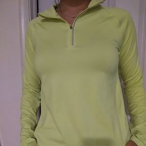 Neon yellow athletic long sleeve tee